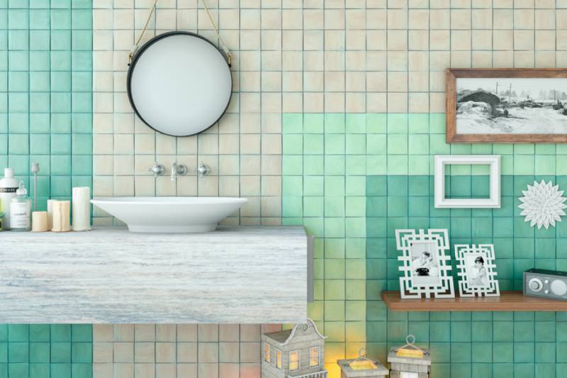 Pour une salle de bain Nature - Le Zellige en nuance de vert - CEVICA TILES